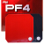 赤双喜膠皮套膠粘着性卓球ゴムPF 4 PF 4赤い色は保護膜1枚を送ります。